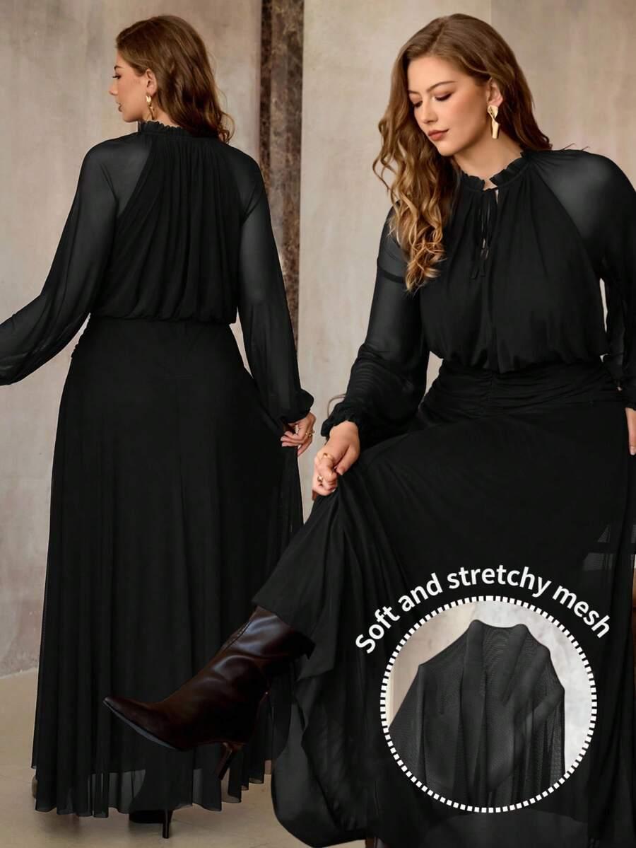 CZARNA MAXI SUKIENKA