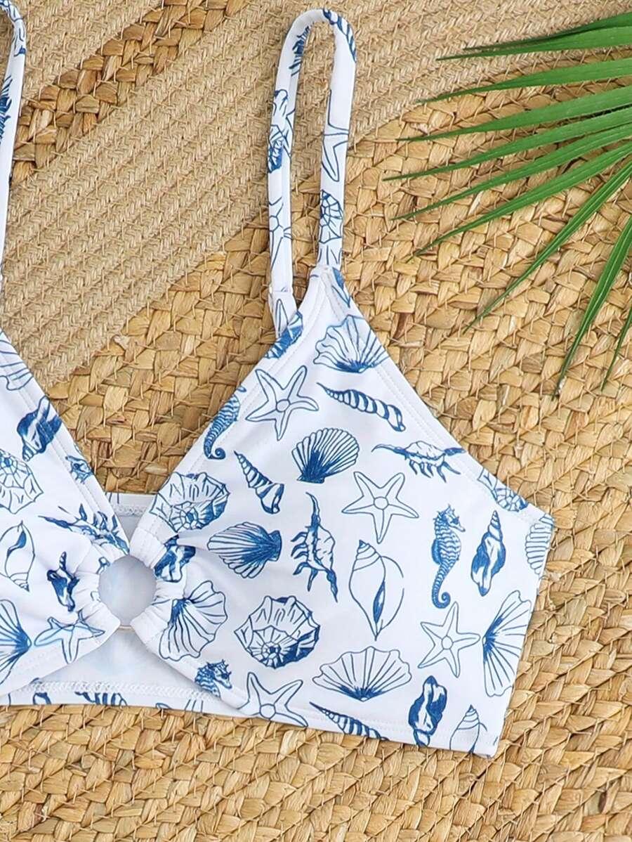 DZIEWCZĘCE BIKINI DWUCZĘŚCIOWE Z NADRUKIEM