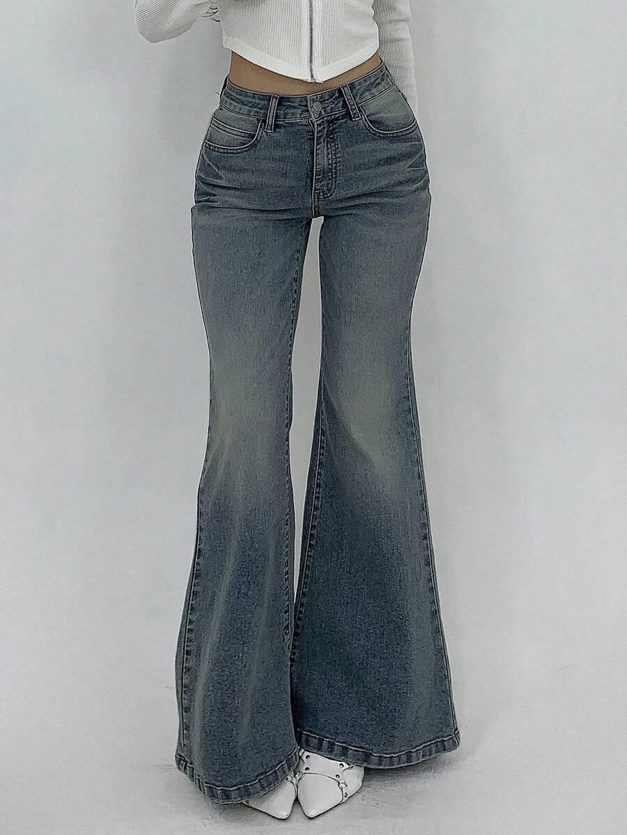 spodnie jeans dzwony 