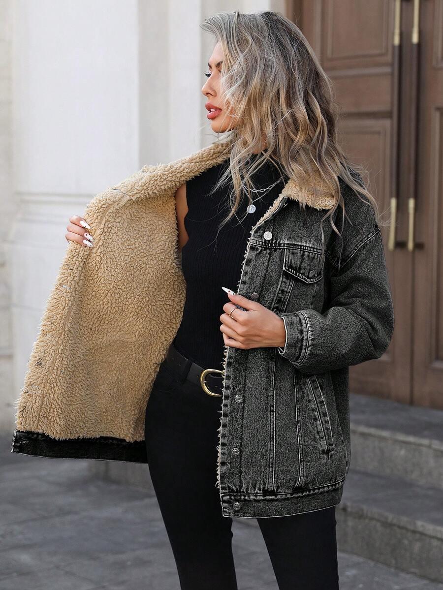 czarna kurtka jeans