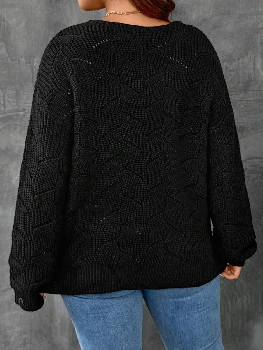 CZARNY SWETER V-NECK