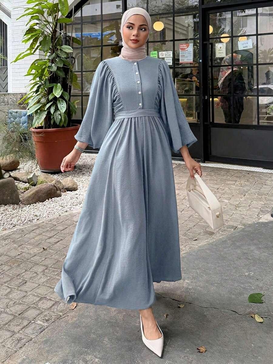 SUKIENKA MAXI DŁUGI RĘKAW