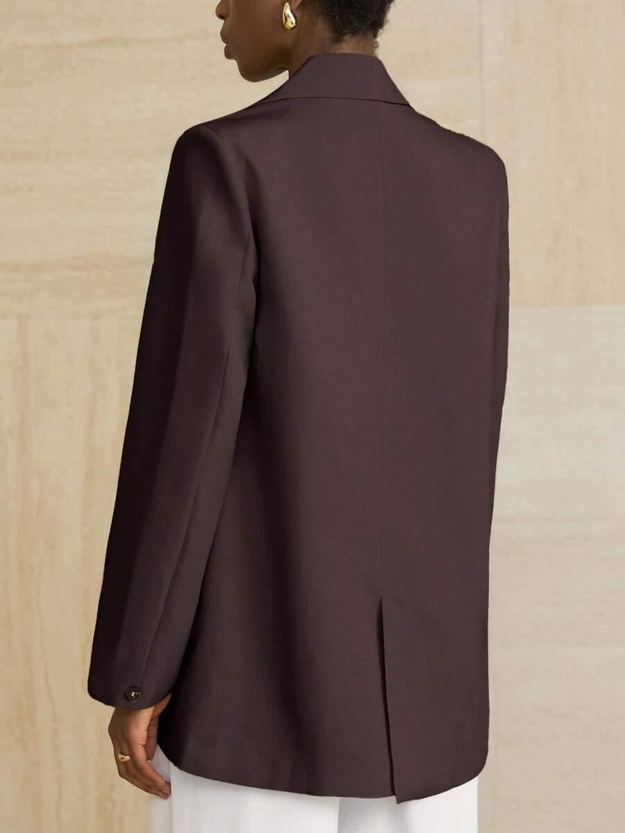 BRĄZOWA ELEGANCKA MARYNARKA