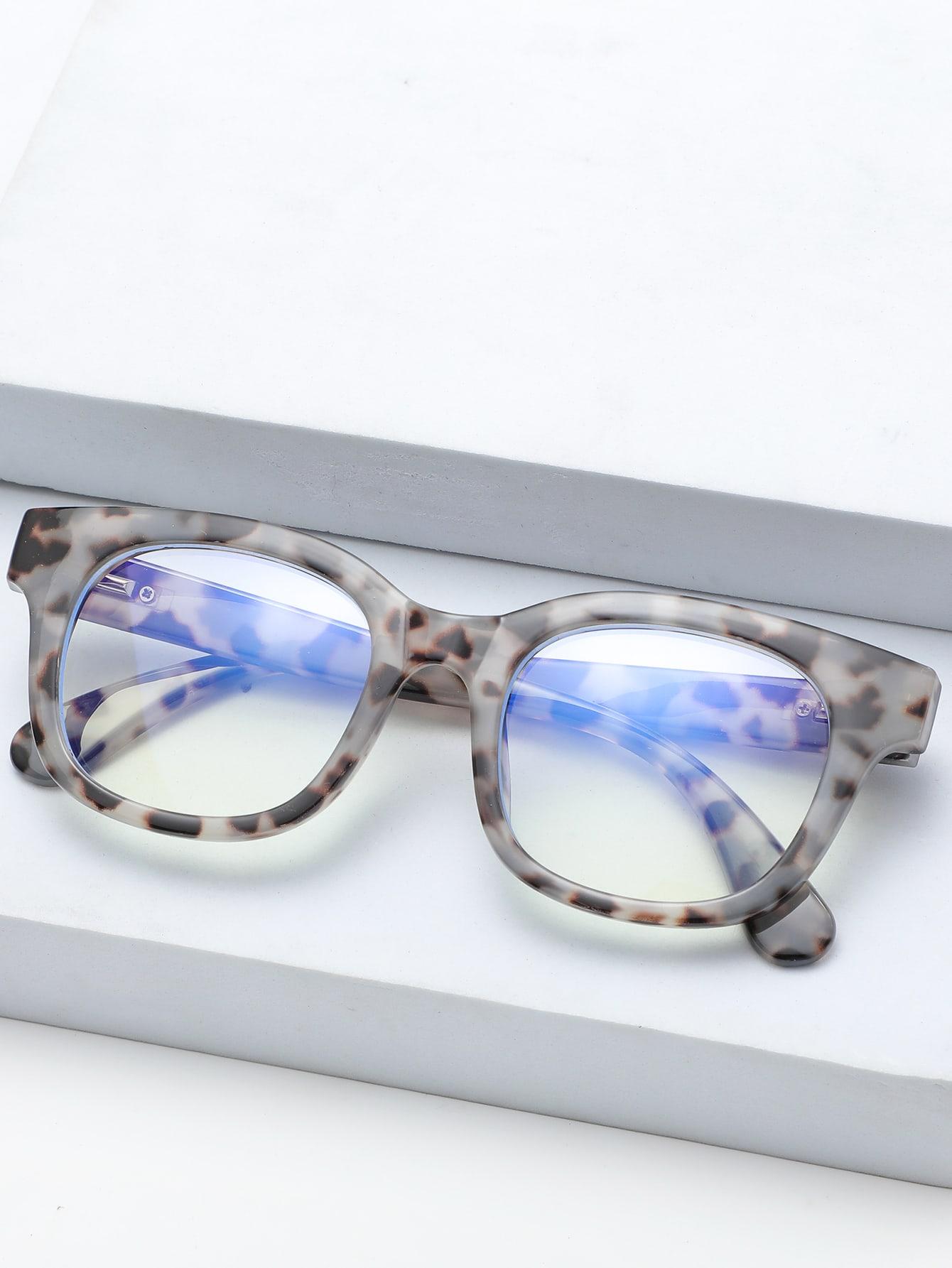 okulary zerówki animal print 