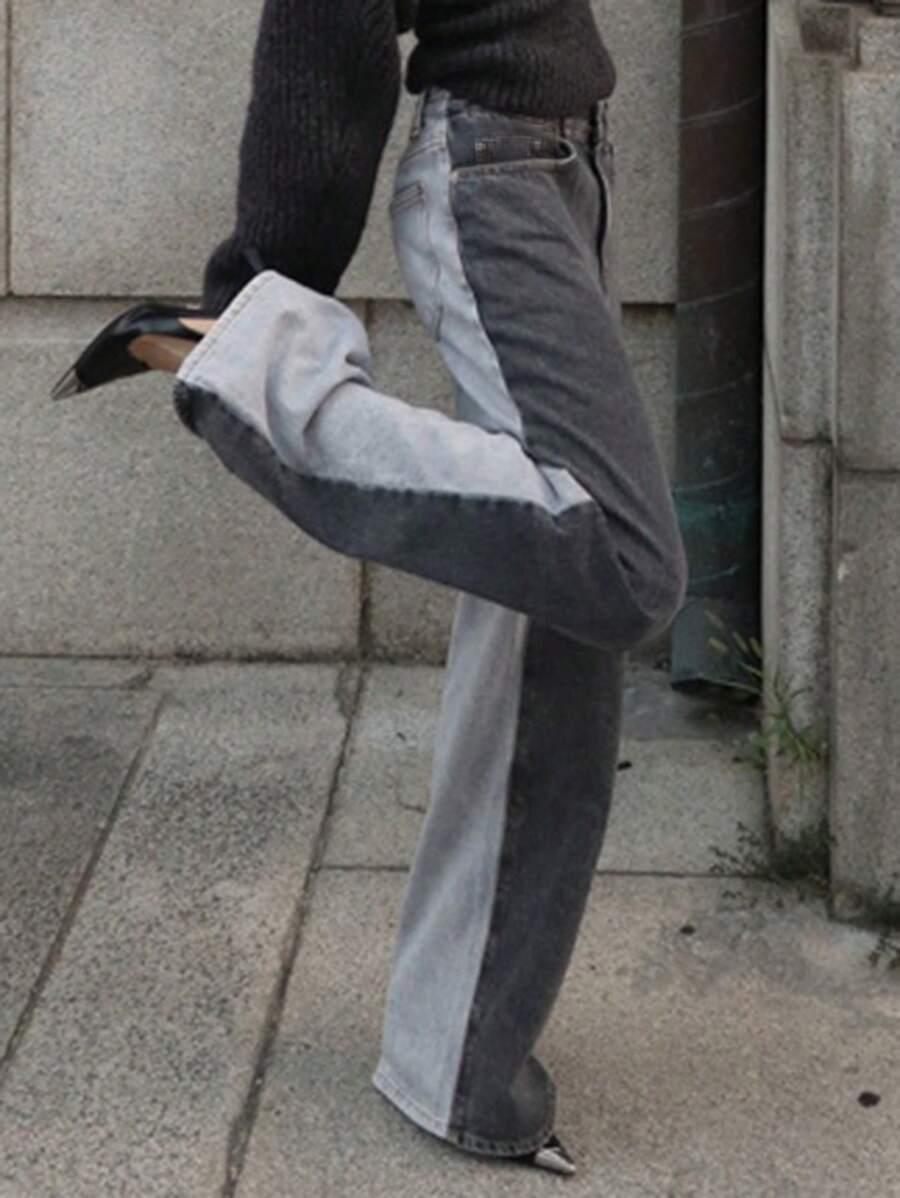 szare spodnie jeans