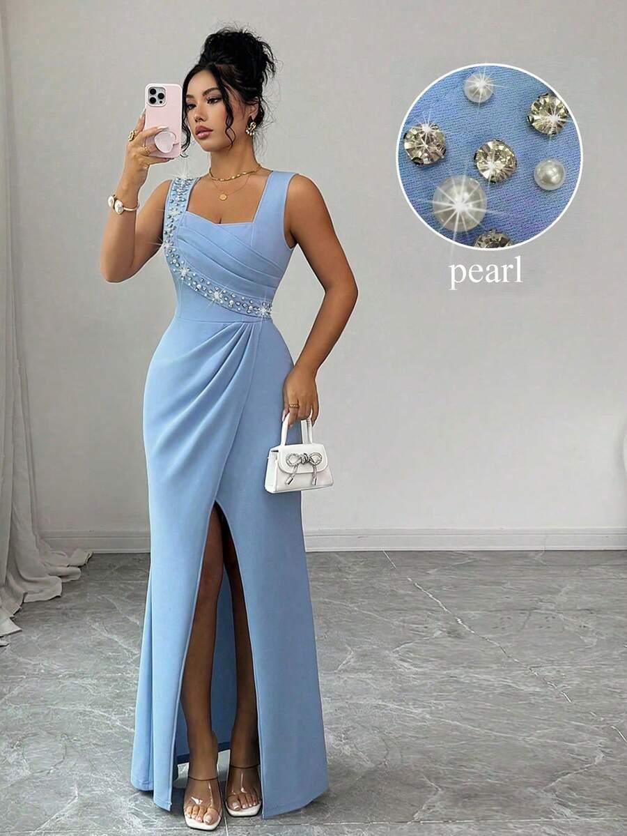 NIEBIESKA MAXI SUKIENKA