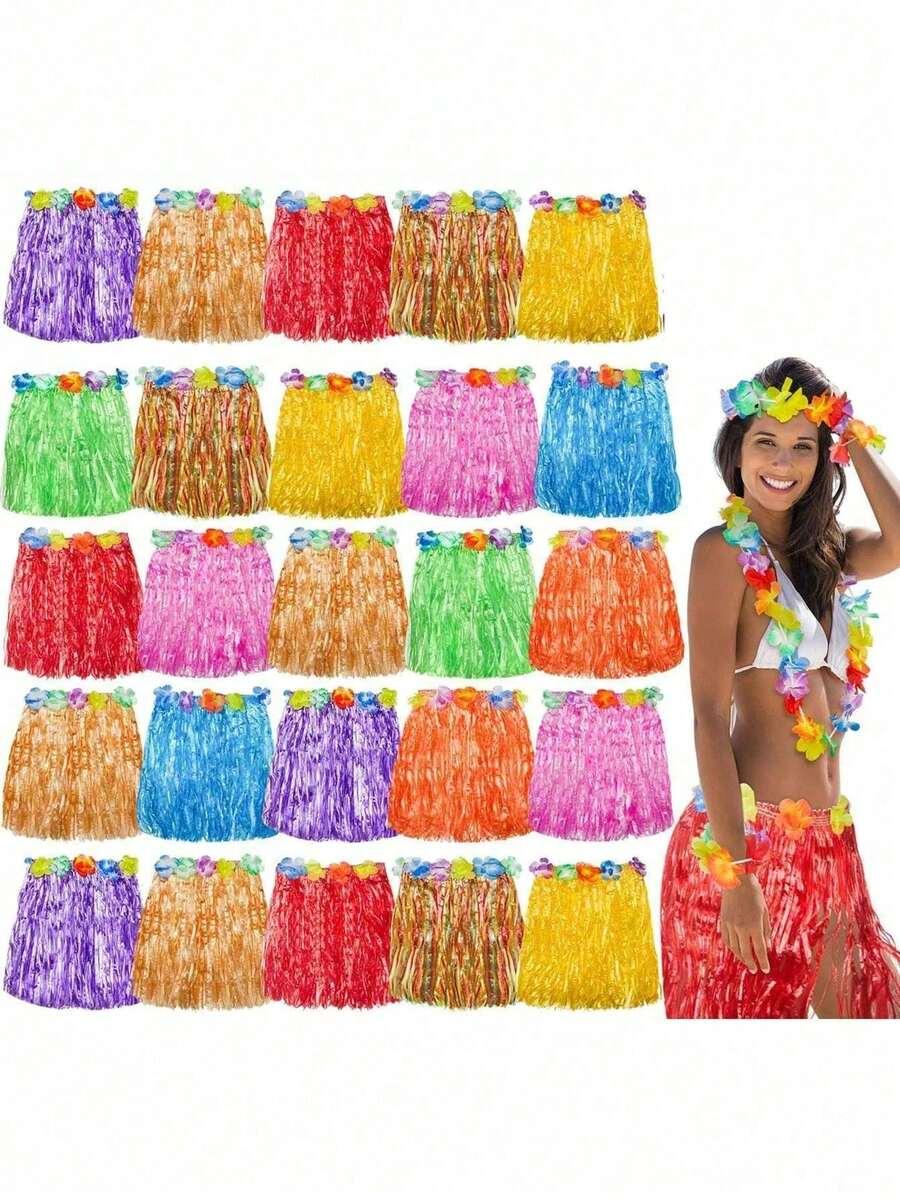 hawajska spódnica kwiaty 10-pack