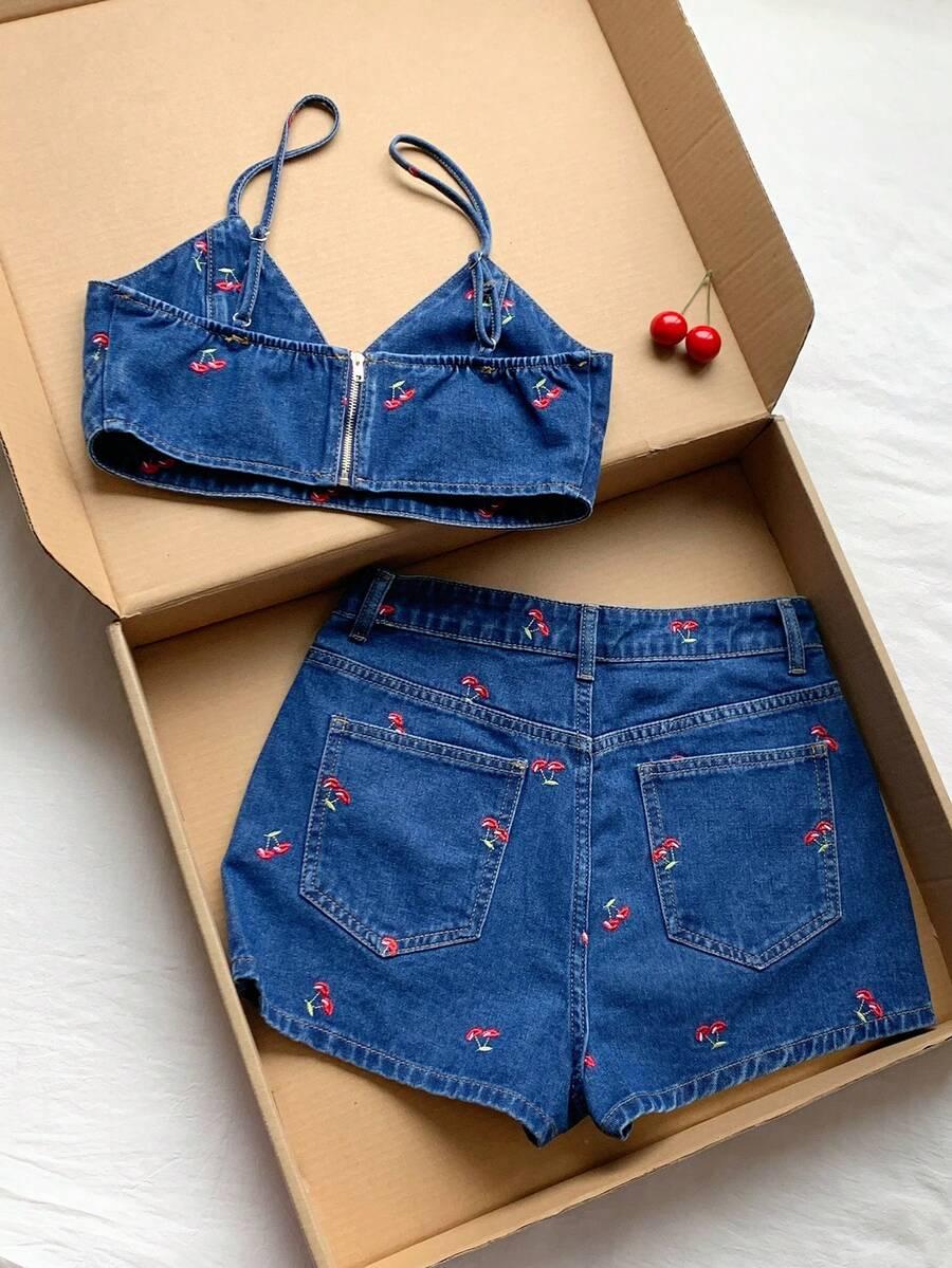 NIEBIESKI JEANSOWY TOP 