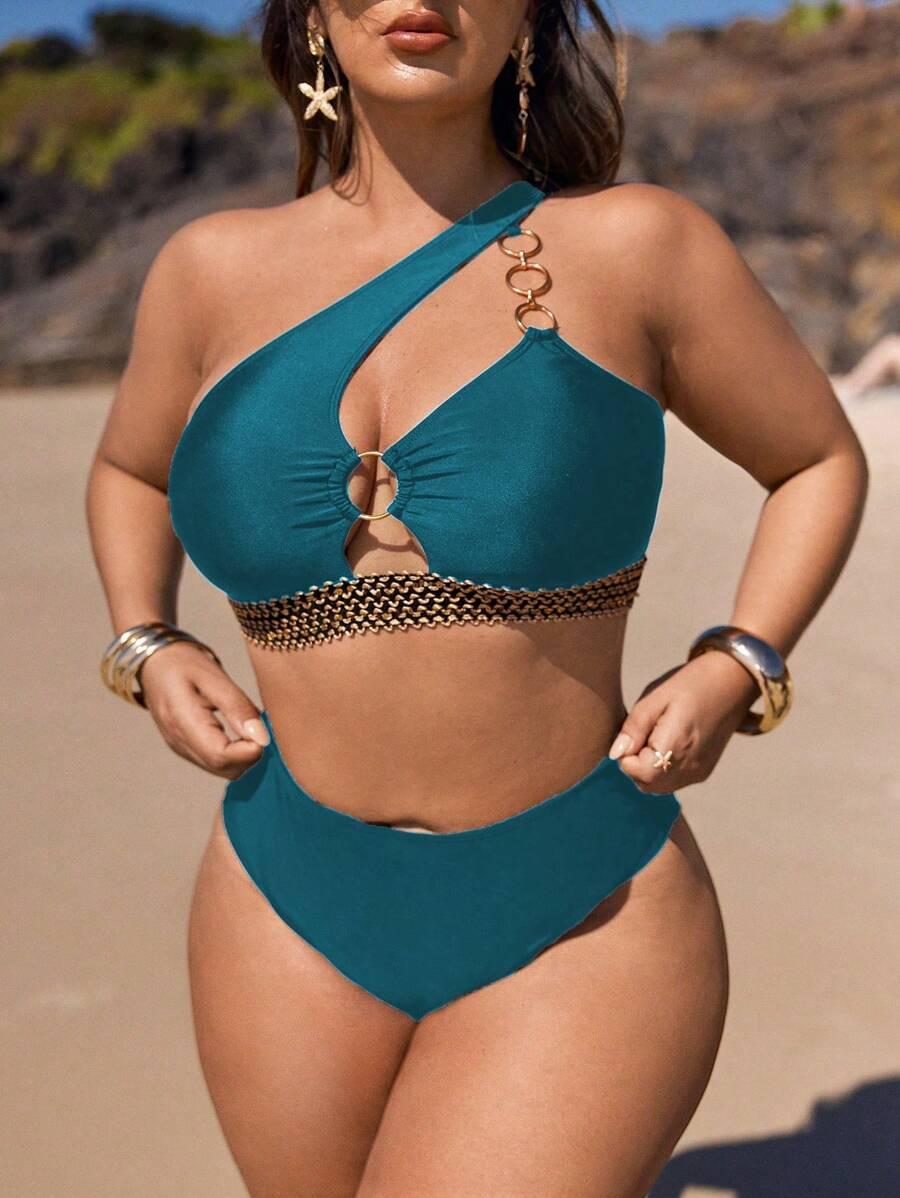 niebieska góra od bikini zdobienie
