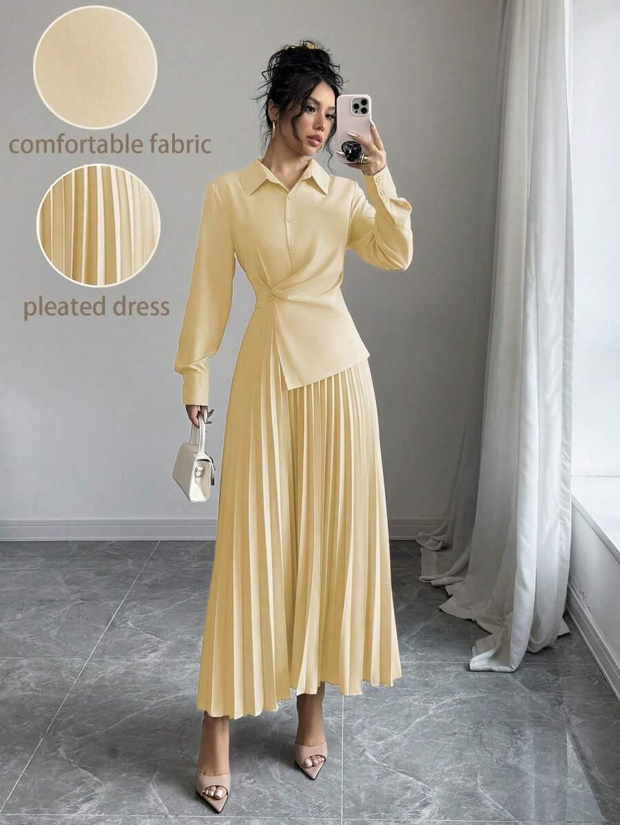 ELEGANCKA PLISOWANA SUKIENKA DAMSKA 