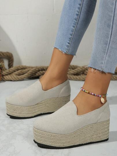 SZARE WSUWANE ESPADRYLE