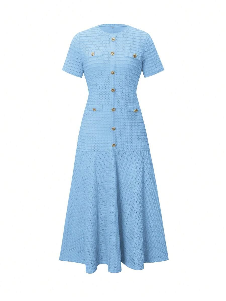 niebieska sukienka maxi
