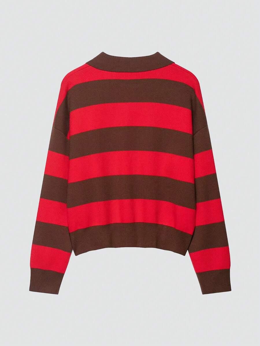 sweter w paski