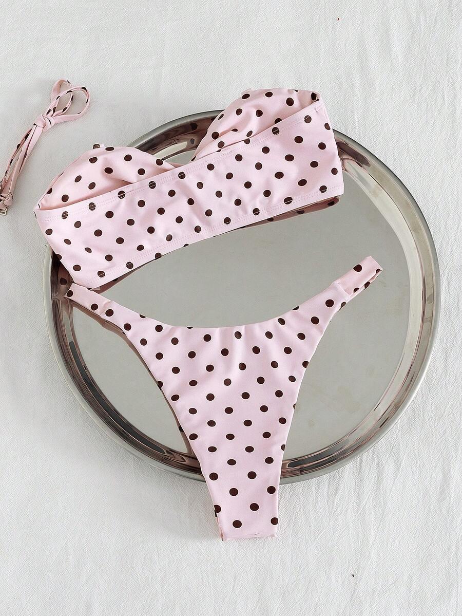 DWUCZĘŚCIOWE BIKINI W GROSZKI