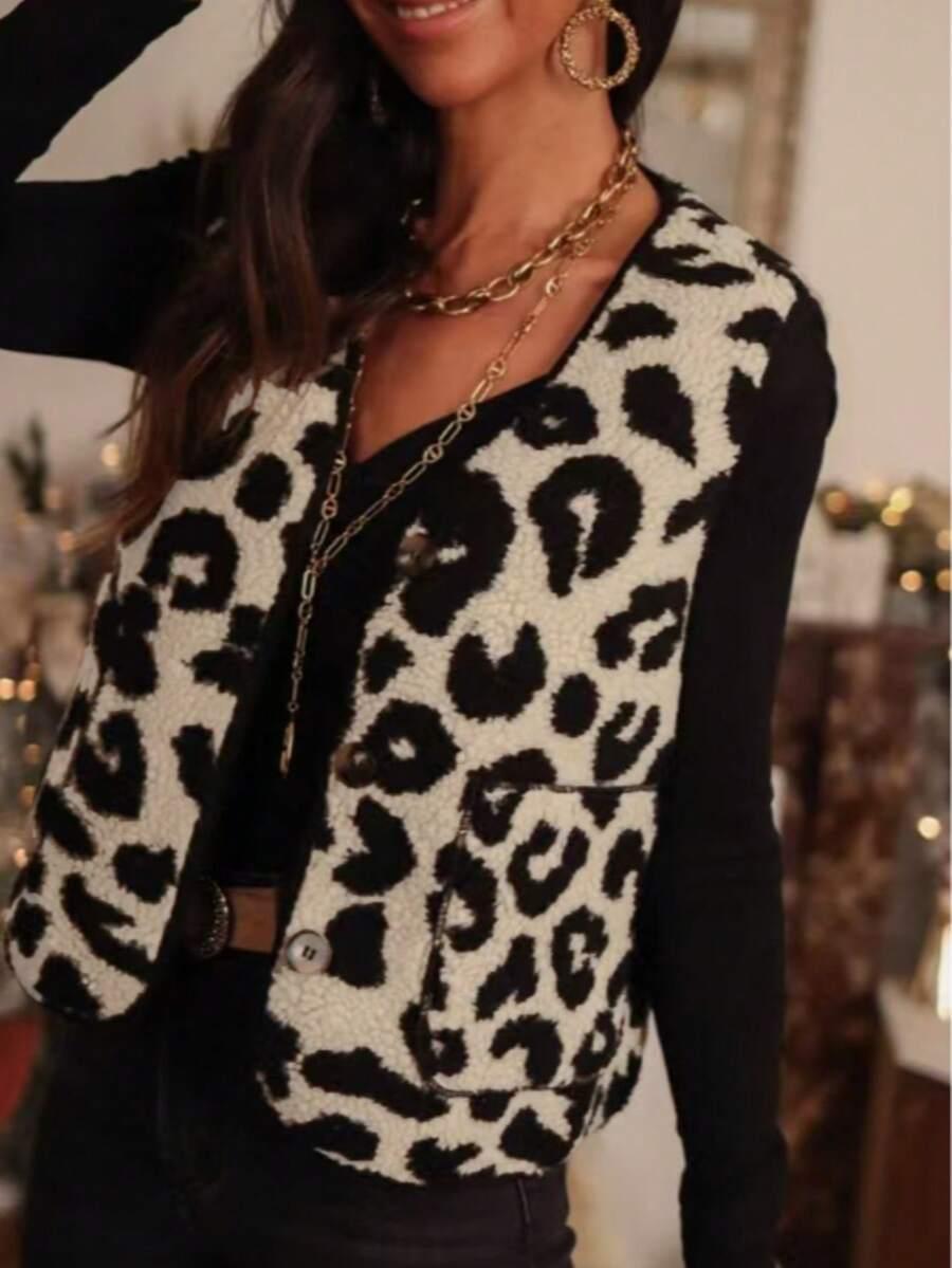 KAMIZELKA KIESZENIE ANIMAL PRINT 
