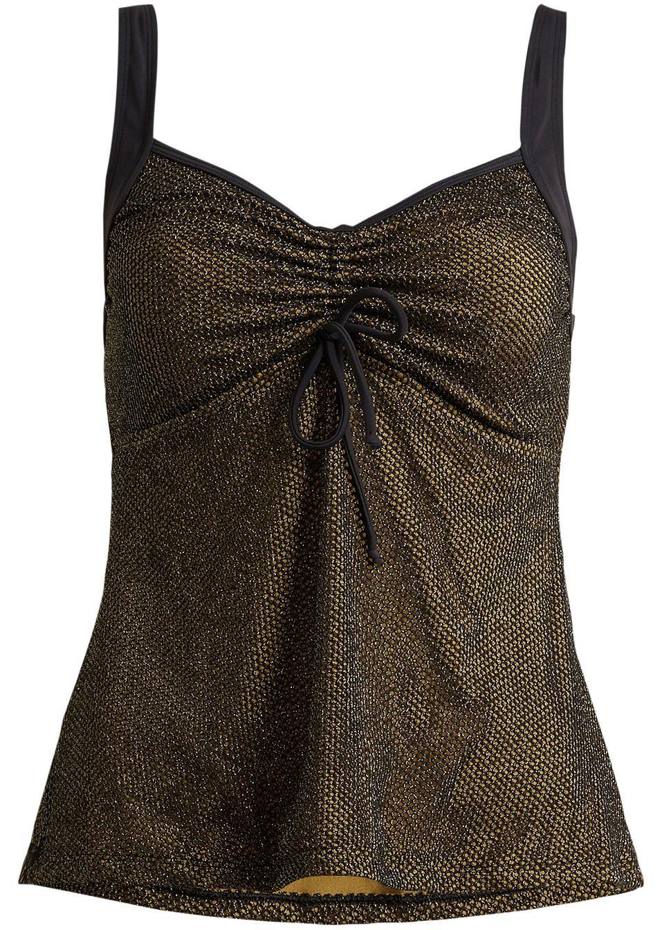 TOP TANKINI Z METALICZNĄ NICIĄ 