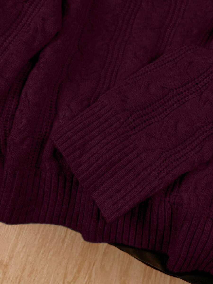 czerwony sweter splot