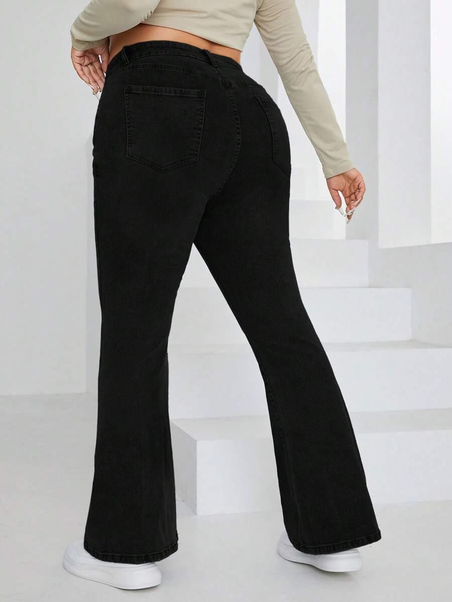 CZARNE SPODNIE JEANS