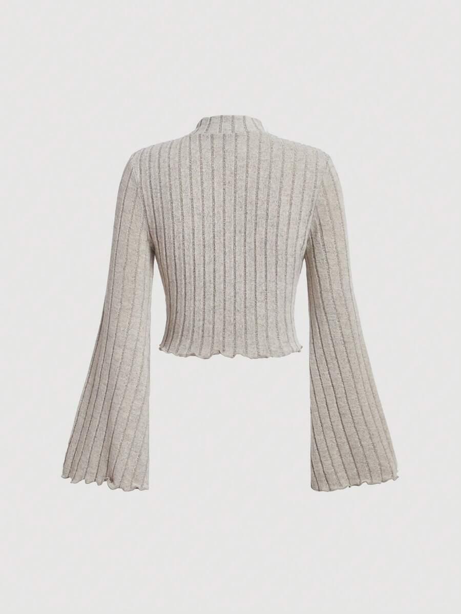 BEŻOWY SWETER długi RĘKAW