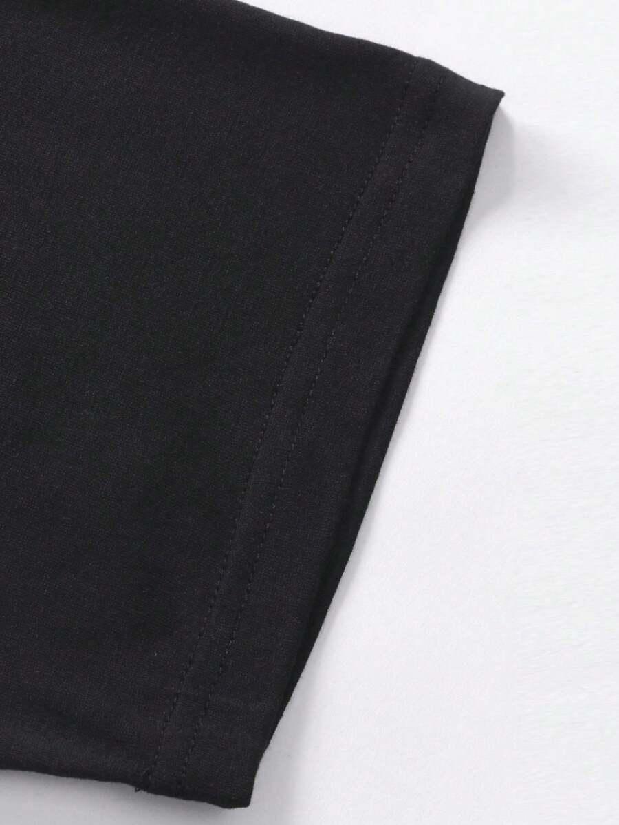 T-SHIRT MĘSKI BAWEŁNIANY REGULARNY Z OKRĄGŁYM DEKOLTEM