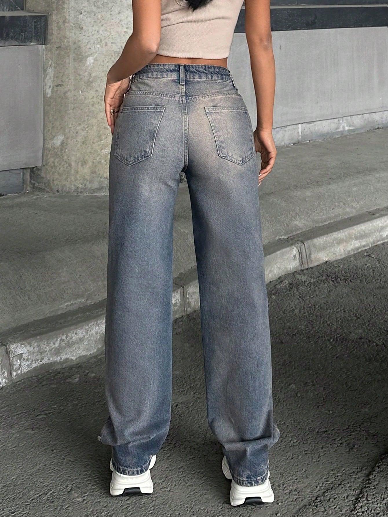 PROSTE SPODNIE JEANS