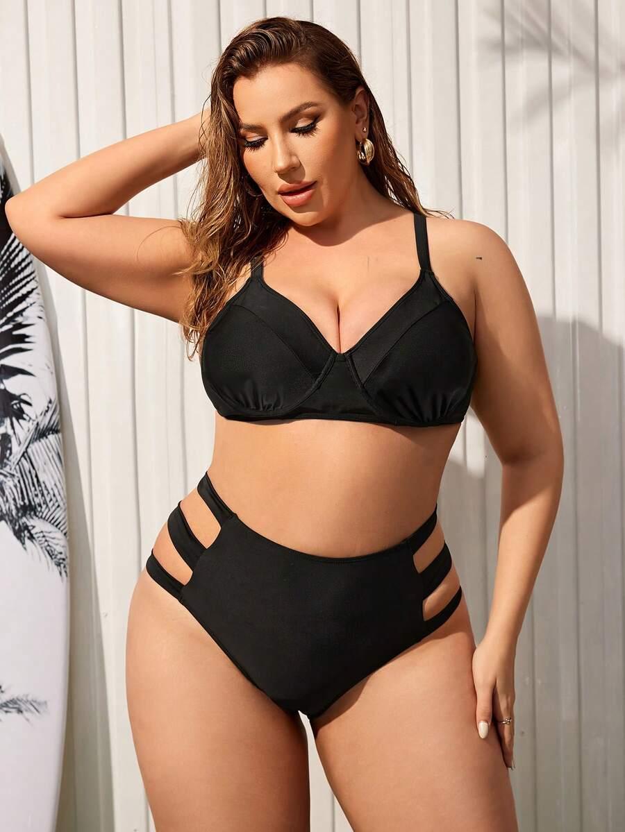 czarna usztywniana góra od bikini