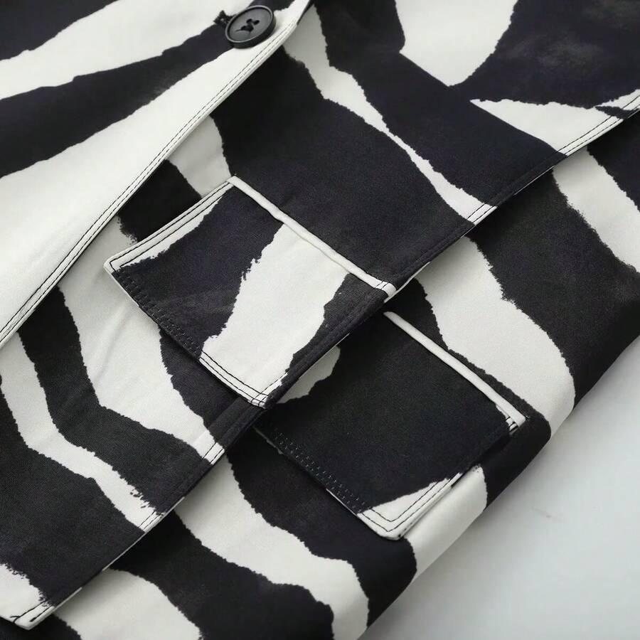 marynarka kołnierz animal print