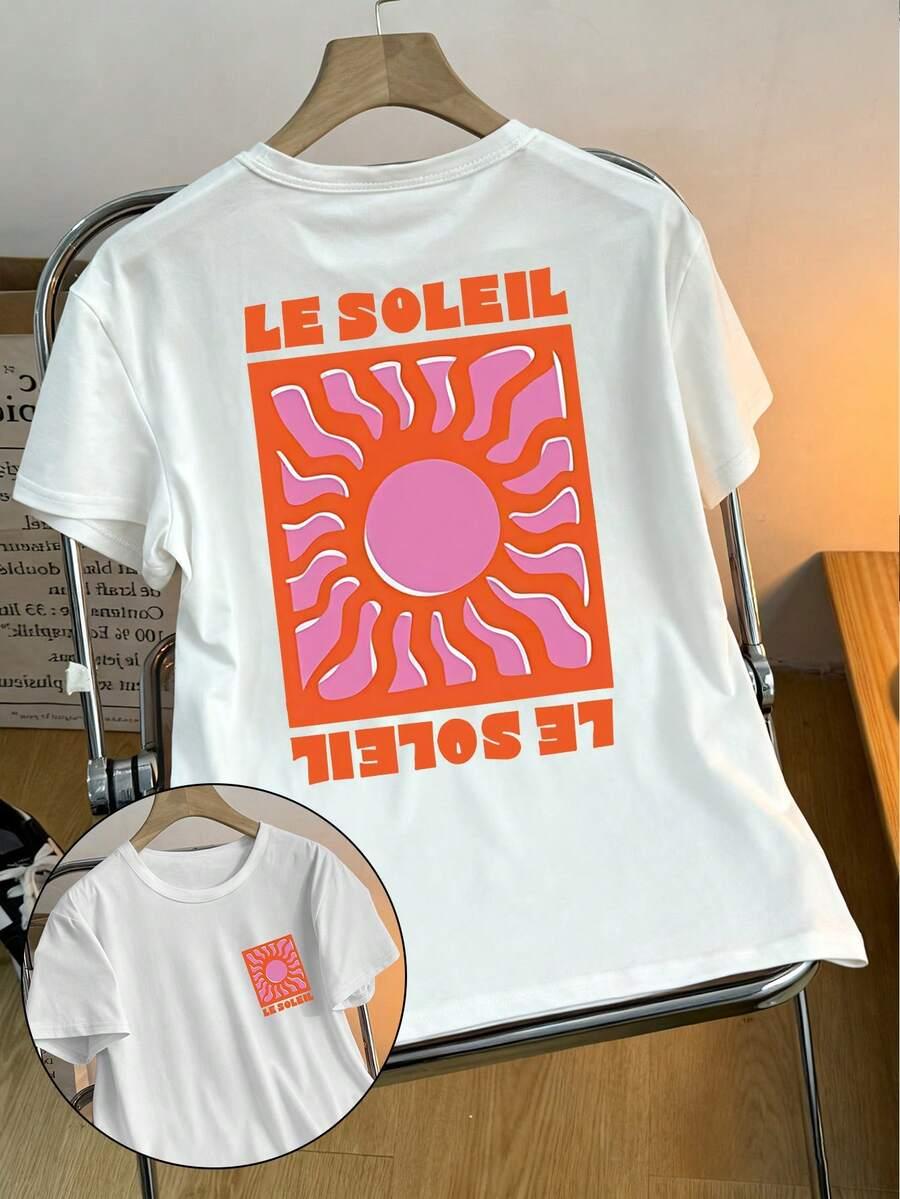 BIAŁY T-SHIRT NADRUK