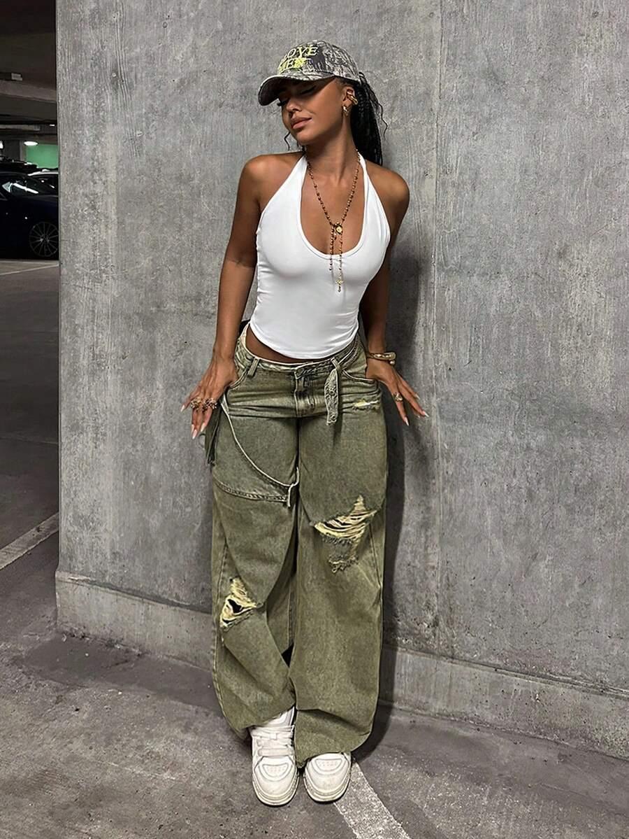 jeansowe spodnie przetarcia