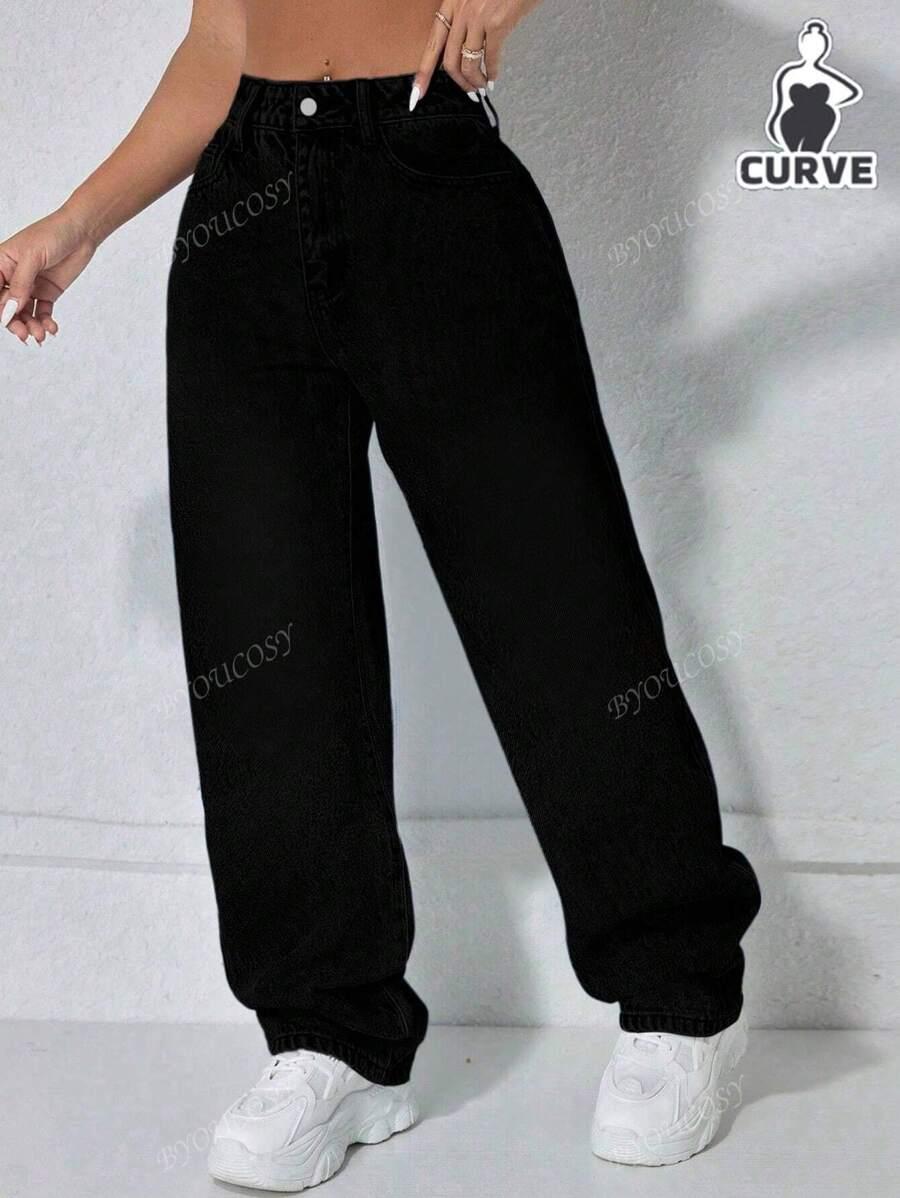 CZARNE SPODNIE JEANS