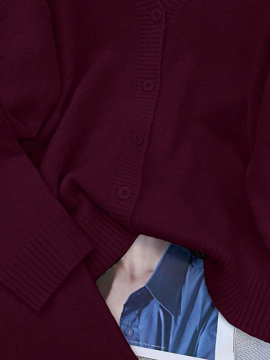 fioletowy komplet sweter spódnica z domieszką wełny