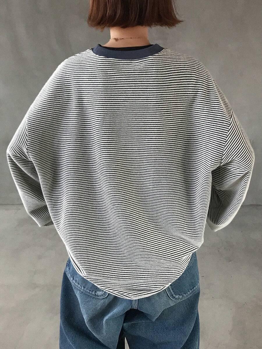 bluza długi rękaw wzór paski