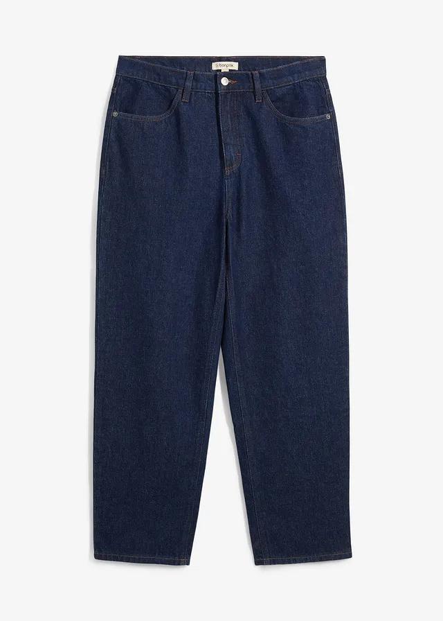 granatowe jeansy baggy