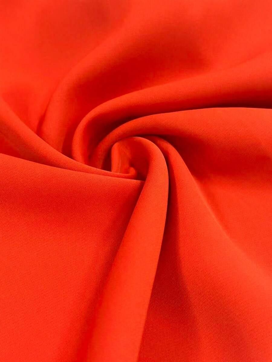 CZERWONY KOMBINEZON V-NECK