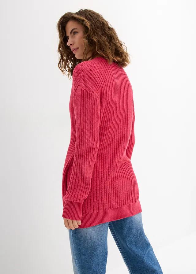 RÓŻOWY SWETER KARDIGAN