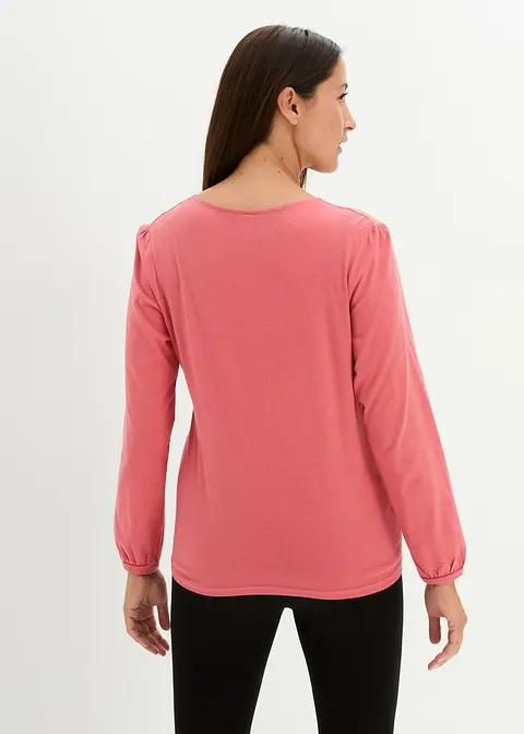 BLUZKA CIĄŻOWA Z DŁUGIM RĘKAWEM V-NECK 