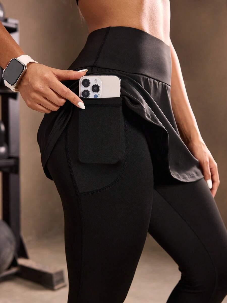 czarne sportowe legginsy 