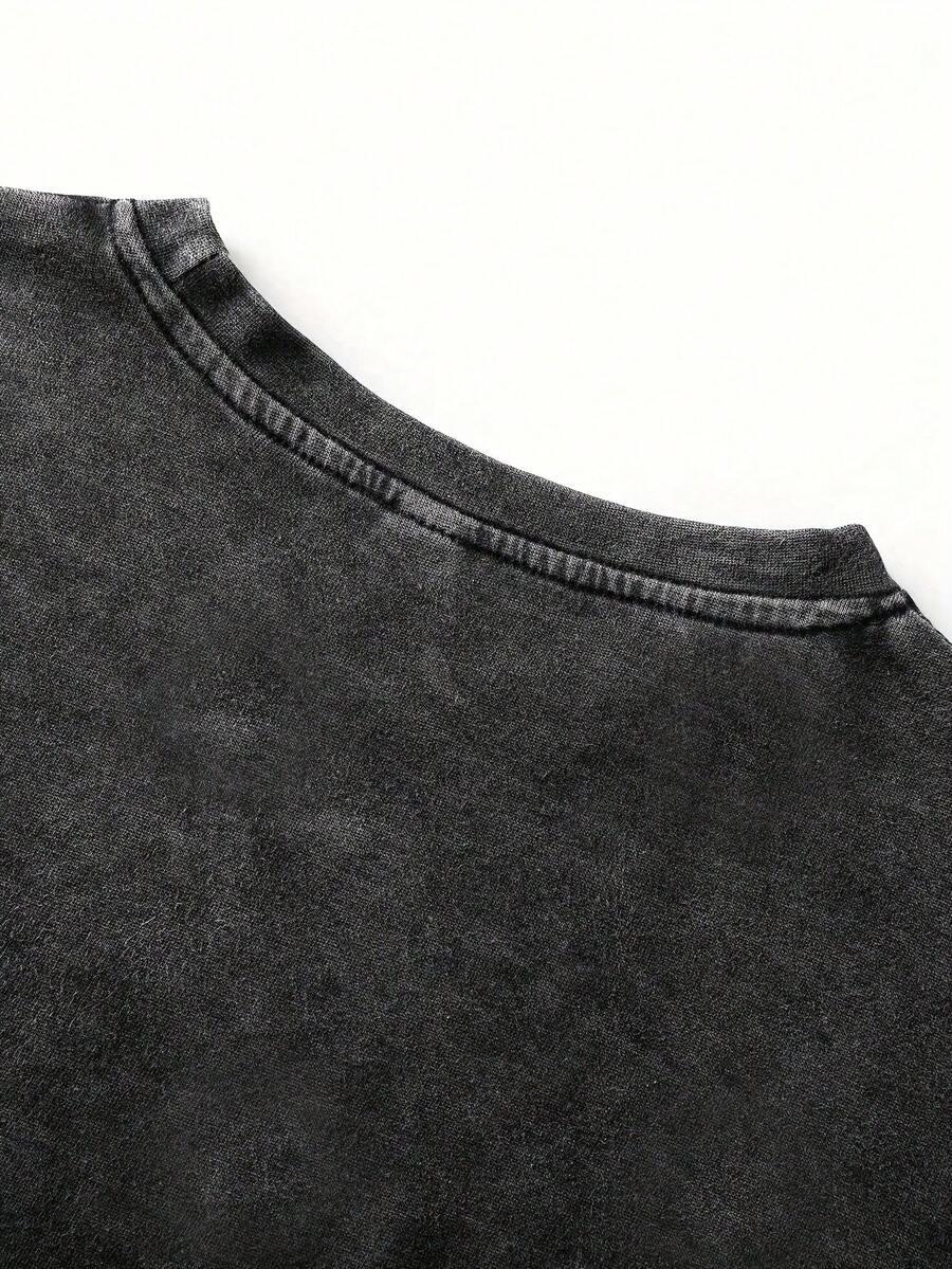 czarny t-shirt print