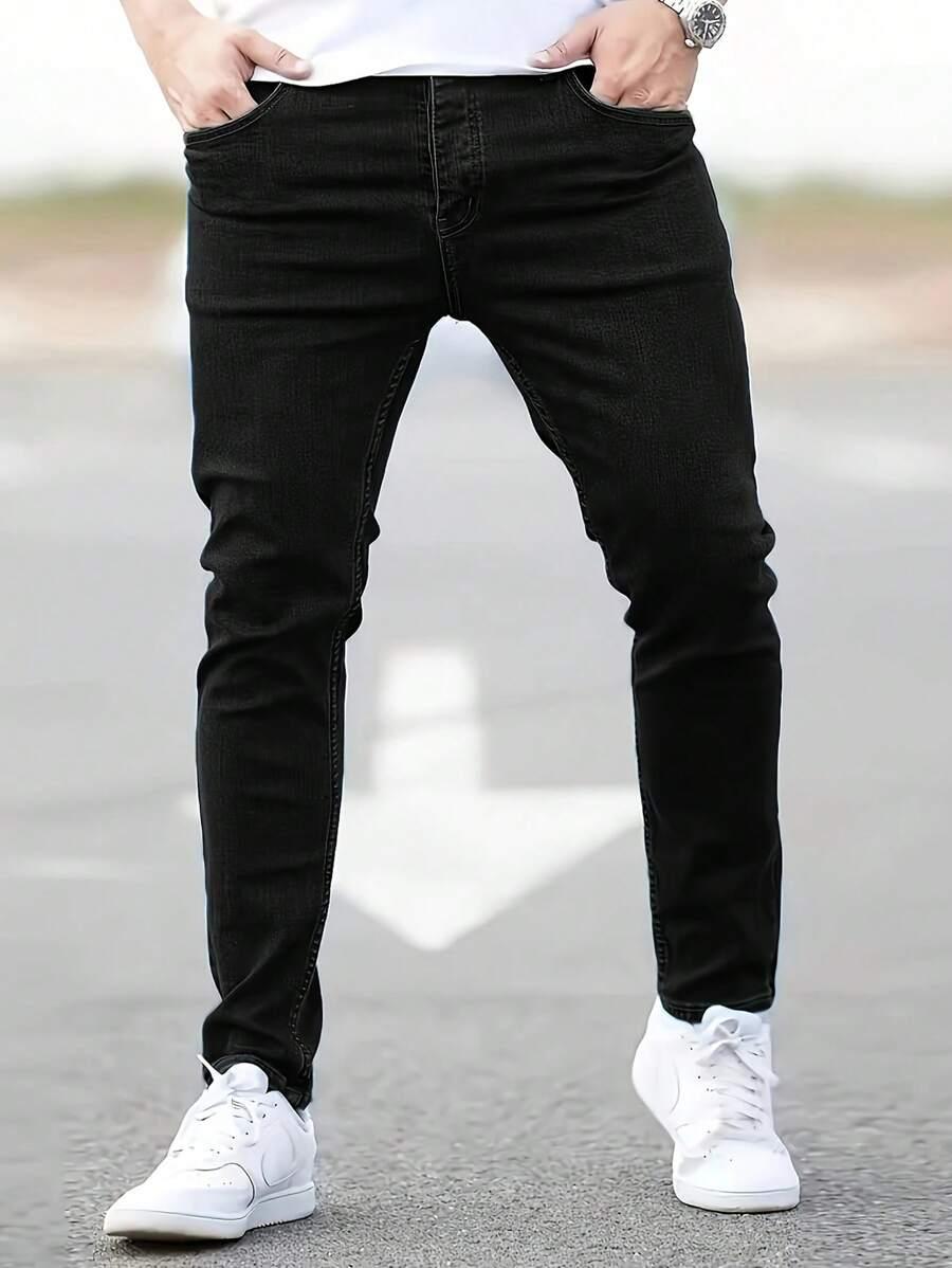 CZARNE SPODNIE JEANS