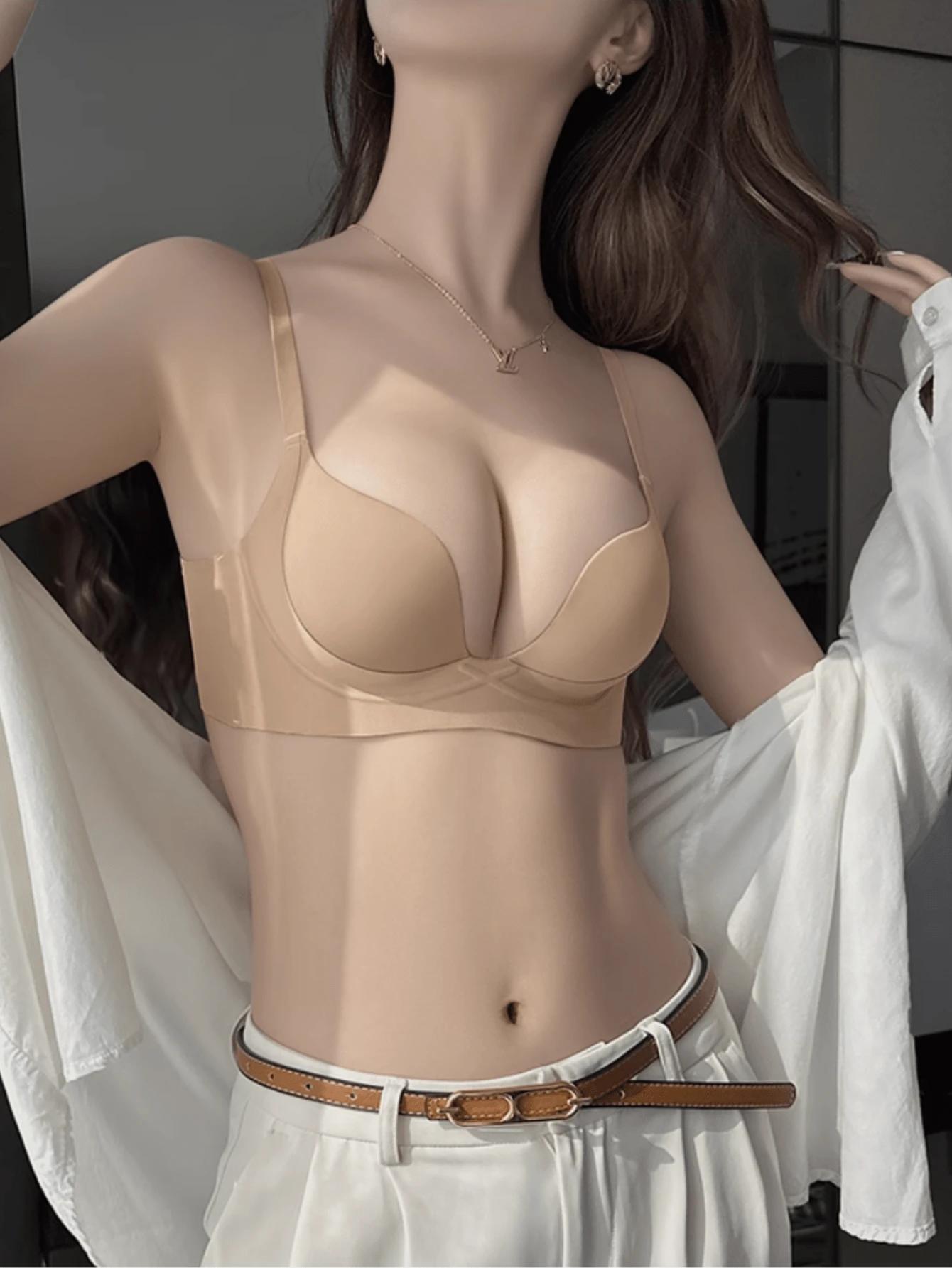 BEŻOWY GŁADKI BIUSTONOSZ 