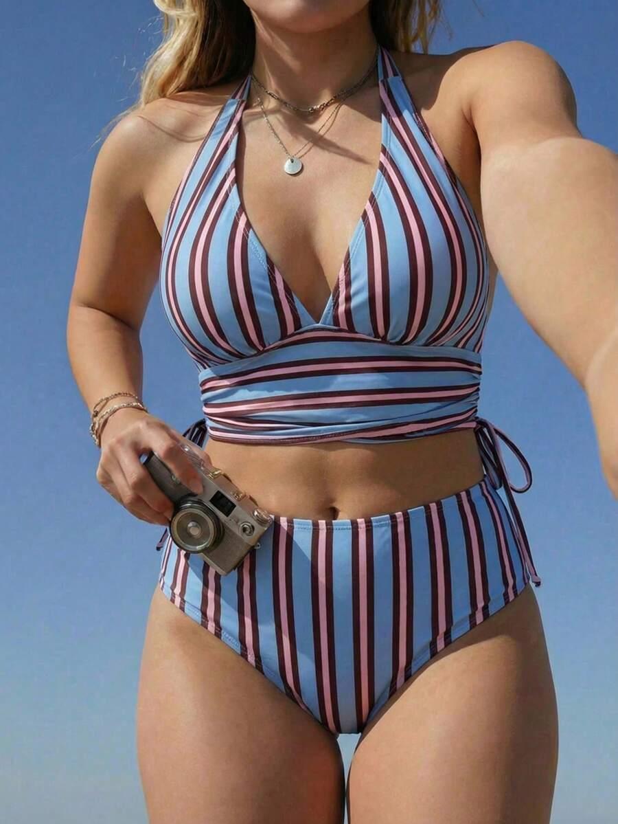 STRÓJ KĄPIELOWY DWUCZĘŚCIOWY W PASKI