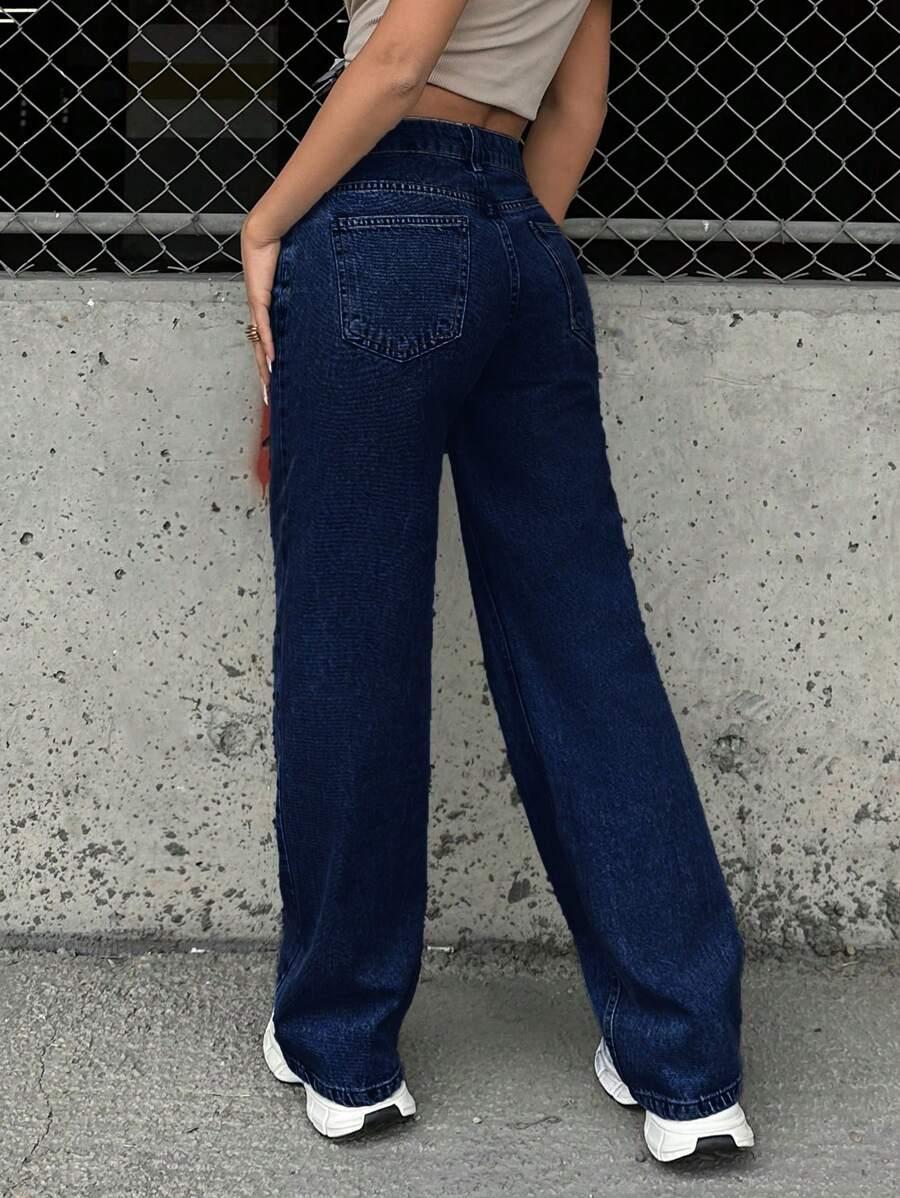 NIEBIESKIE SPODNIE JEANS KIESZENIE