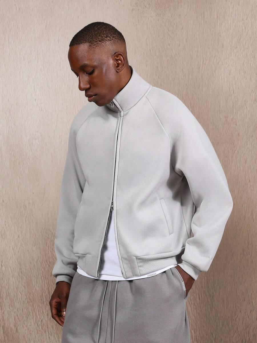 BLUZA MĘSKA REGULAR ROZPINANA BEZ KAPTURA
