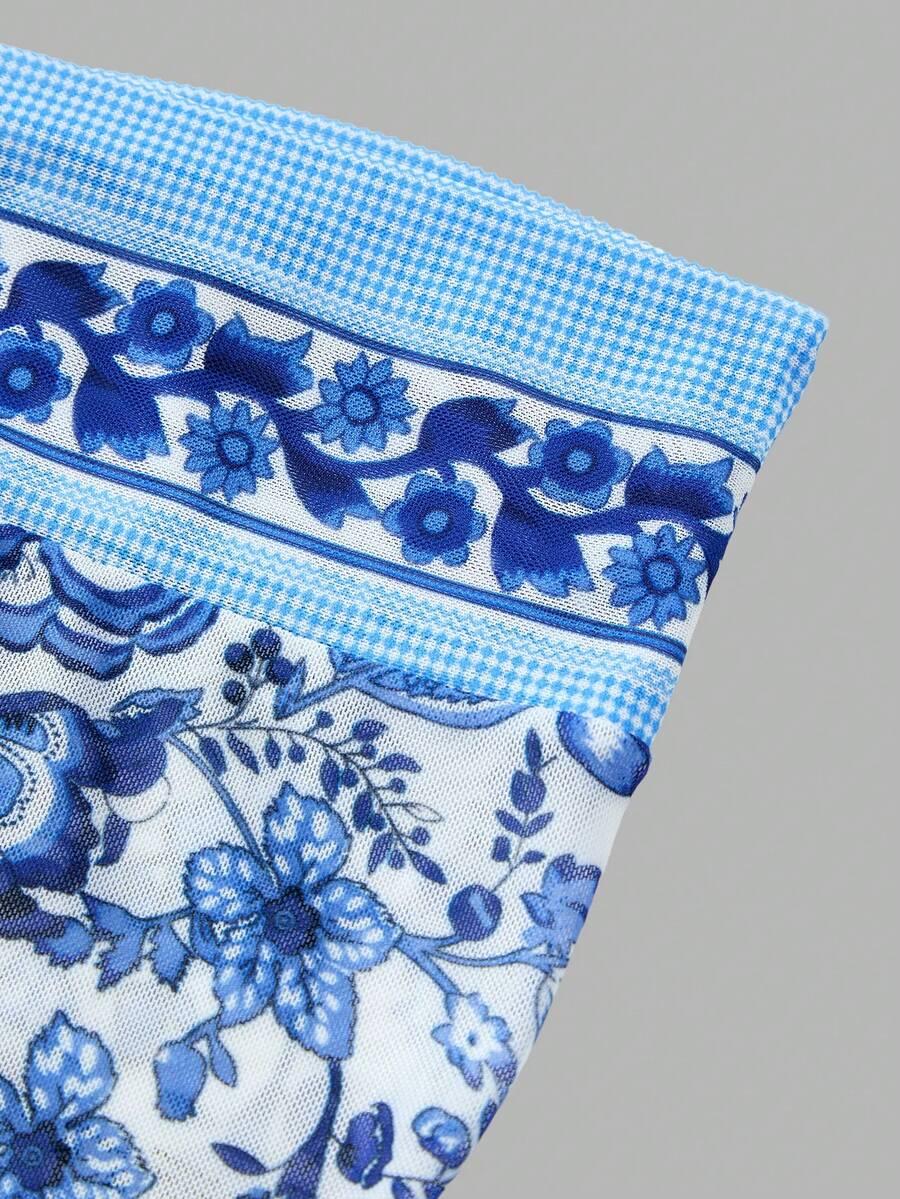 JEDNOCZĘŚCIOWY STRÓJ KĄPIELOWY Sarong print komplet