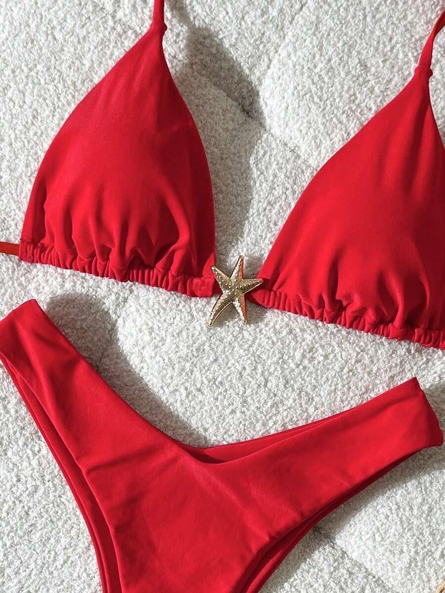 STRÓJ KĄPIELOWY BIKINI Z RAMIĄCZKAMI TYPU SPAGHETTI