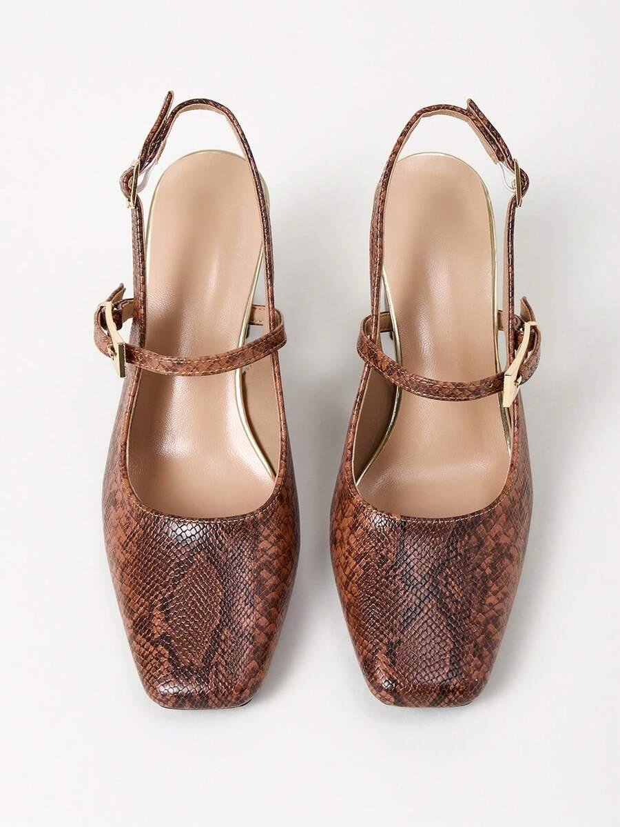 czółenka obcas animal print