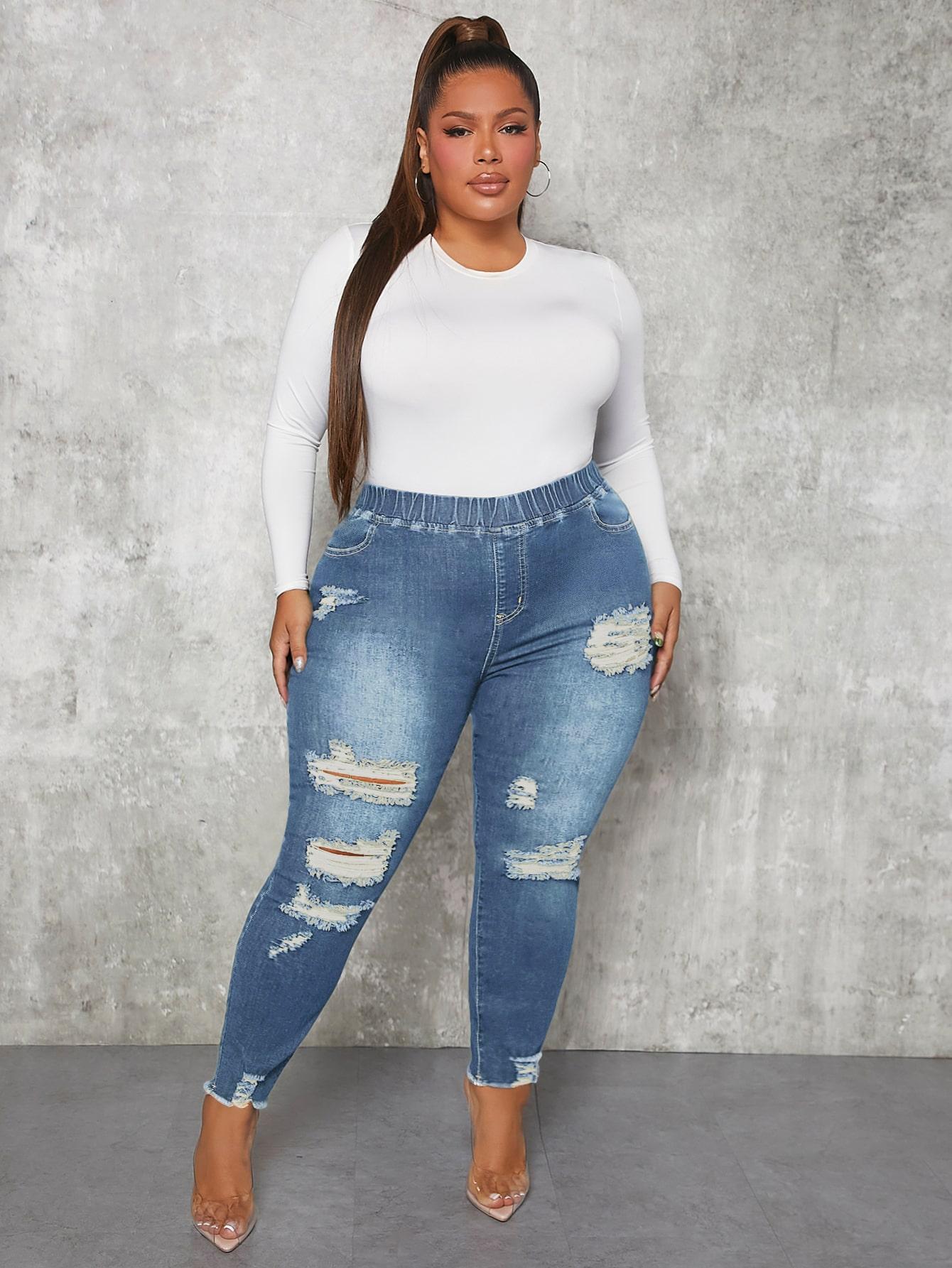 spodnie jeans przetarcia 