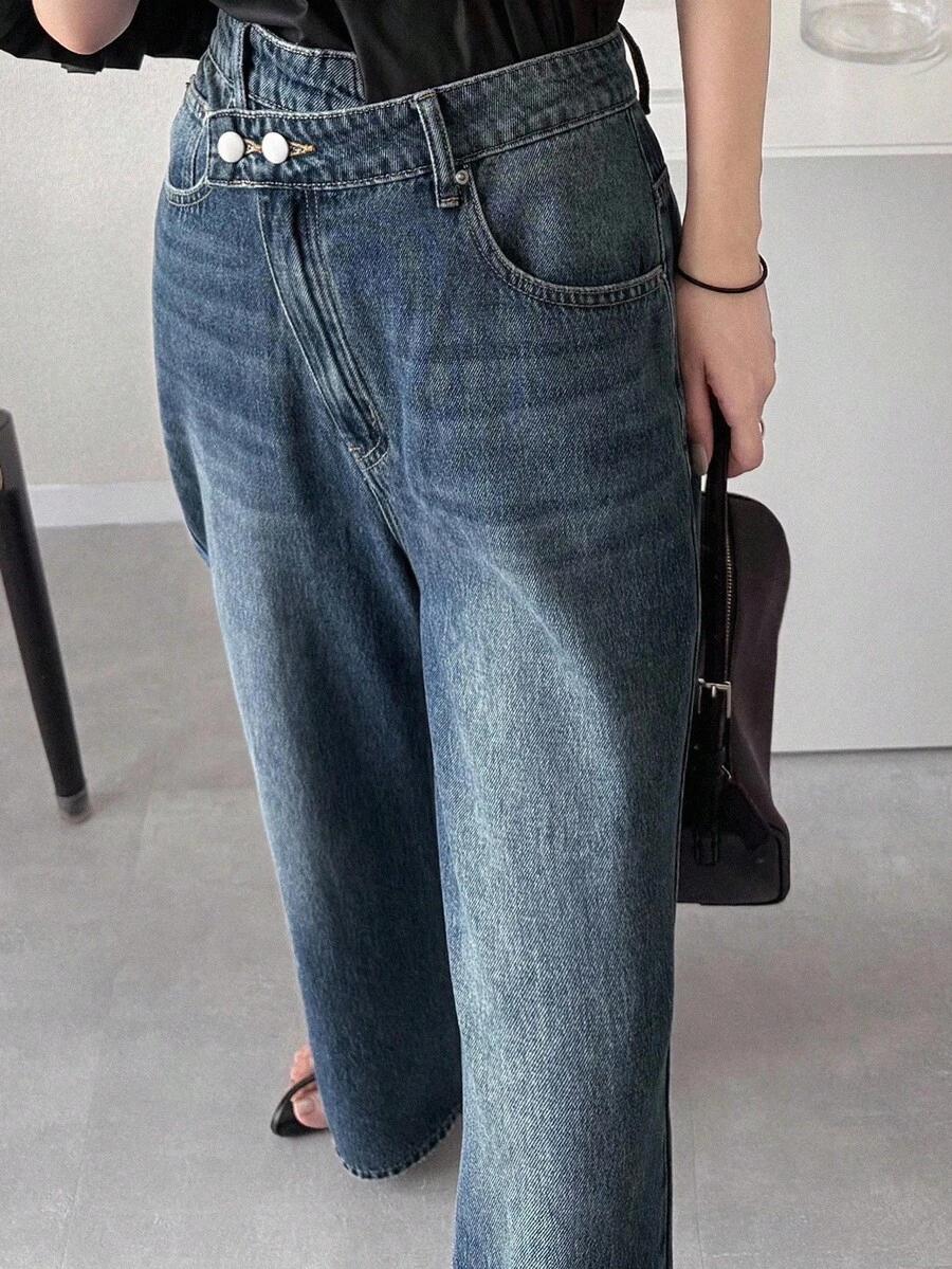spodnie jeans wysoki stan