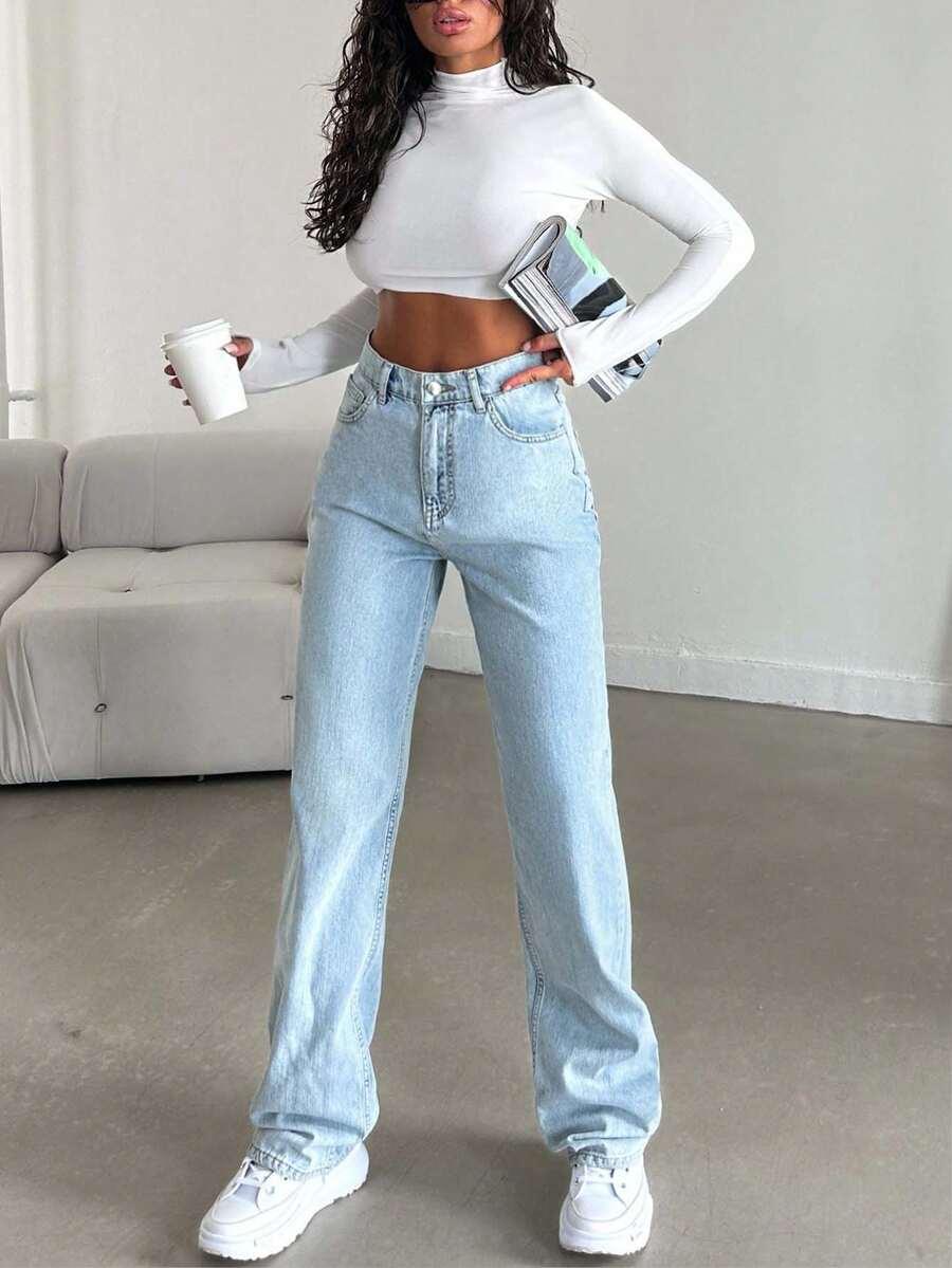 NIEBIESKIE SPODNIE JEANS 