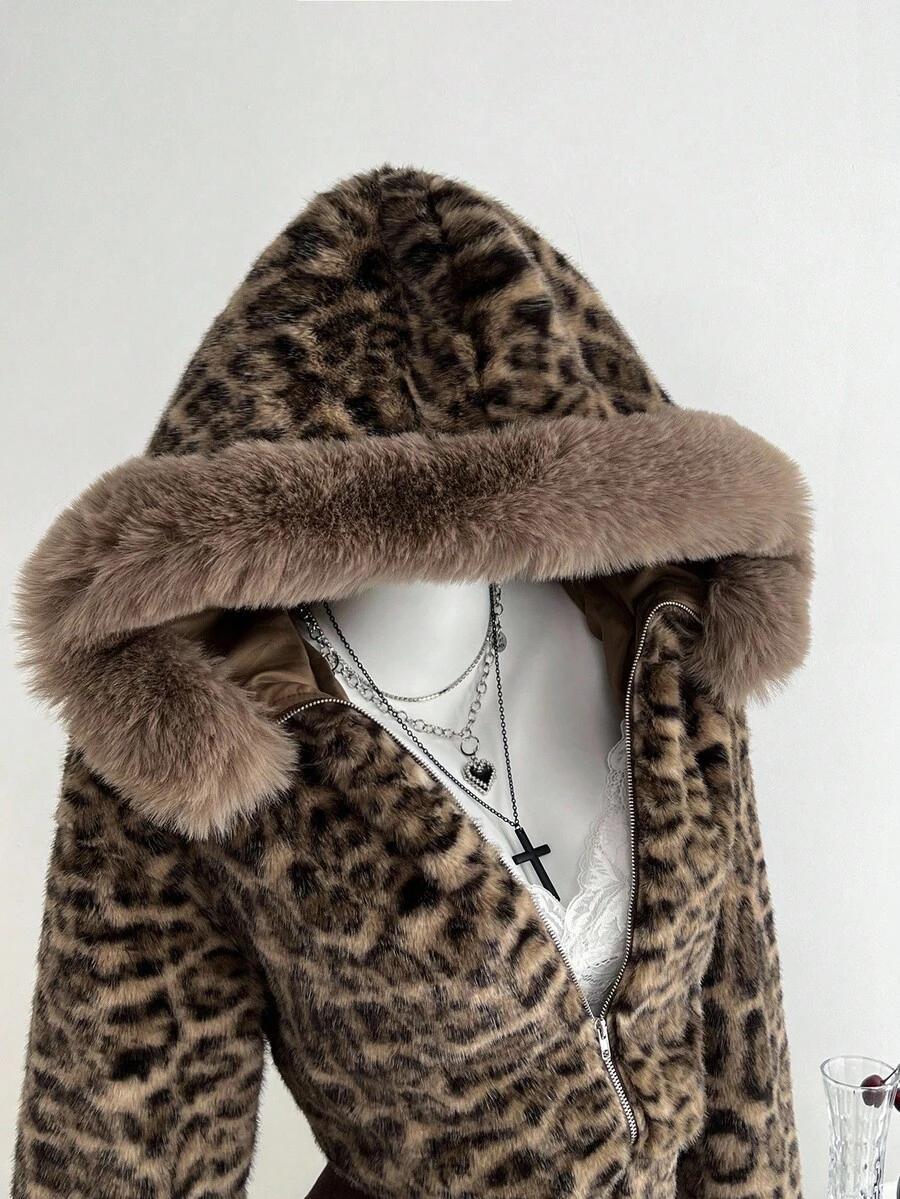 KURTKA ANIMAL PRINT KAPTUR